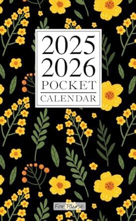 Amazon Pocket Calendar 2025 2026 For Purse Small 2 Year Monthly