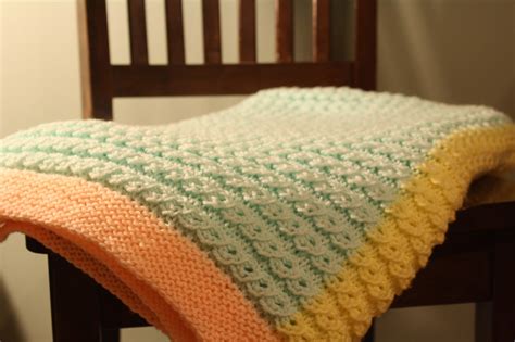 Striped Baby Blanket Knitting Pattern