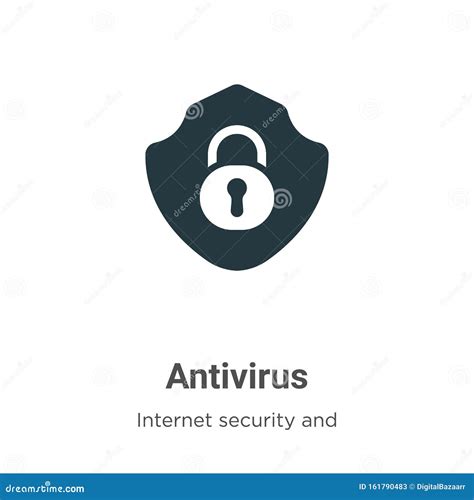 Antivirus Vector Icon On White Background Flat Vector Antivirus Icon