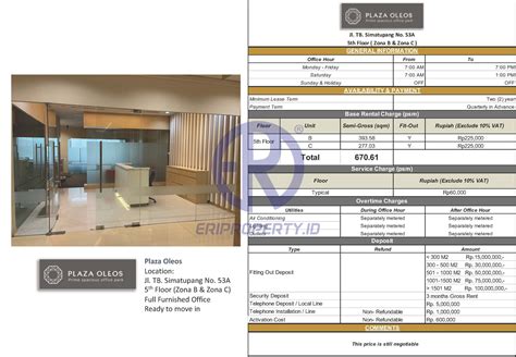 Sewa Kantor Plaza Oleos Tb Simatupang Size M Furnished Eri Property