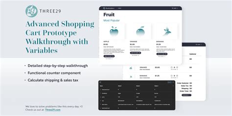 Shopping Cart Figma Prototype With Variables Figma