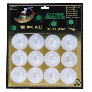 Glow in the Dark Ping Pong Balls 12PK | WRB Sales Wholesale Canada