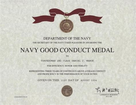 Army Good Conduct Medal Certificate Template 4 TEMPLATES EXAMPLE