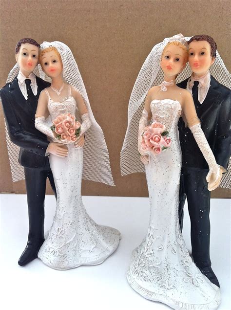 Bride And Groom Wedding Cake Topper New Style Amazon Co Uk Kitchen