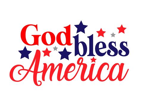 God Bless America Svg 4th Of July Svg Patriotic Svg Digital Etsy