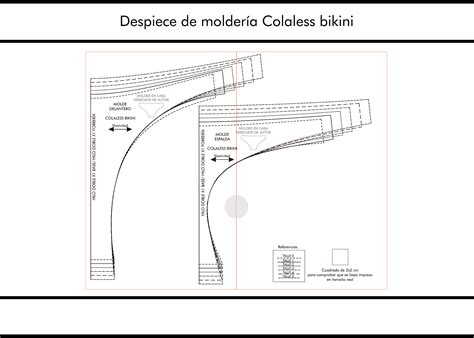 Conjunto Triángulo Colaless bikini Moldes en casa