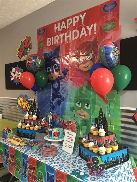 Pj Masks 3rd Birthday Owlette Birthday Party Pj Masks Birthday Party