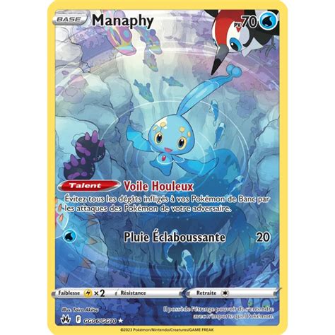 Carte Manaphy Galerie De Galar Holographique Rare De Pok Mon Z Nith