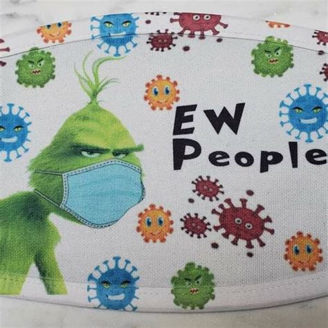 Grinch Ew People Mask Etsy