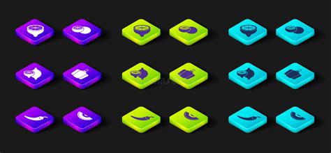 Set Hot Chili Pepper Pod Melon Fruit Lemon Bell Orange And Icon Vector Stock Vector