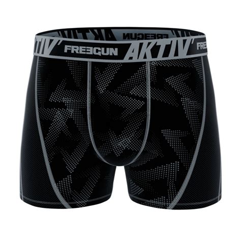 Lot de 4 Boxers Freegun homme Aktiv surpiqûres colorées