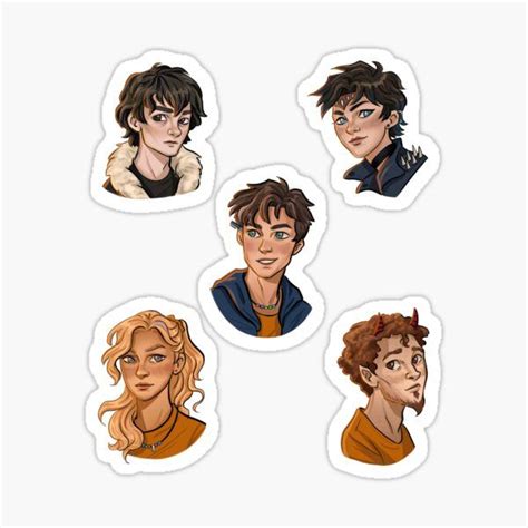 Percy Jackson And The Olympians Stickers Sticker By Karendelavegart Percy Jackson Drawings