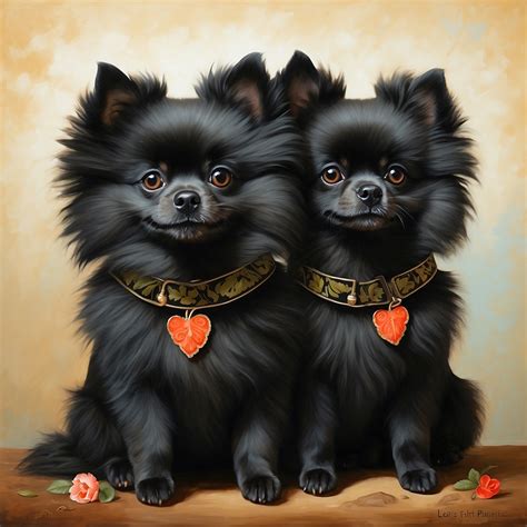 Black Pomeranian Art Free Stock Photo Public Domain Pictures