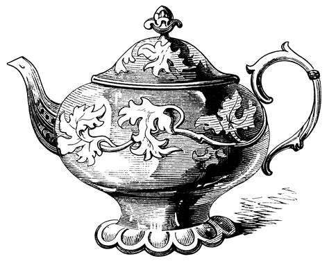 Vintage Tea Pot Clip Art