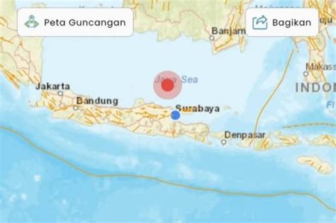 Gempa Magnitudo Di Timur Laut Tuban Terasa Hingga Surabaya Dan Gresik