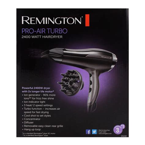 Remington Pro-Air Turbo Hair Dryer D5220 - Pak Electronics