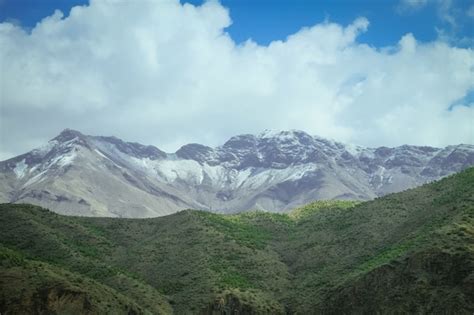 Premium Photo | Landscape view of snow capped atlas mountain range