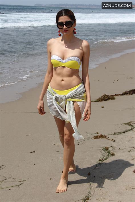 Blanca Blanco Sexy In A Yellow Bikini On The Beach In Malibu Aznude