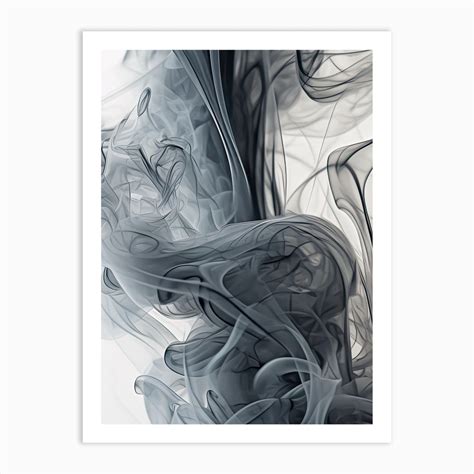 Black Smoke Abstract Art Print by Art Weaver - Fy