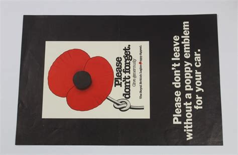 Commemorative poster of British Legion Poppy Appeal; The Royal British ...