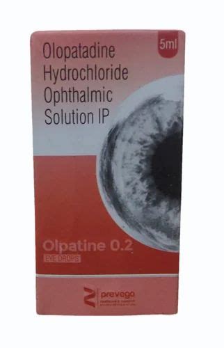 Olopatadine Hydrochloride Ophthalmic Solution Ip 0 2 5 Ml At Rs 220