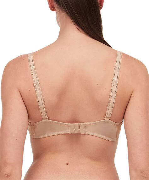 Soutien gorge spacer triangle plunge True Lace beige doré Chantelle