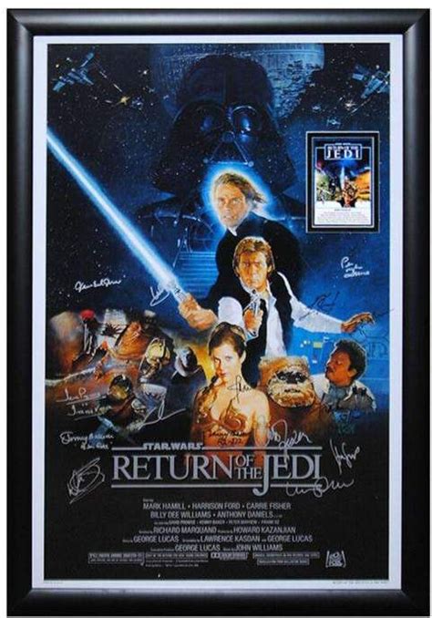 Star Wars Return Of The Jedi Cast Signed Movie Poster Movie Posters