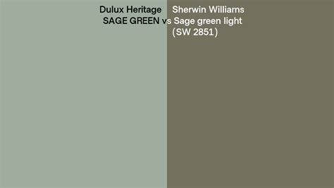 Dulux Heritage SAGE GREEN Vs Sherwin Williams Sage Green Light SW 2851