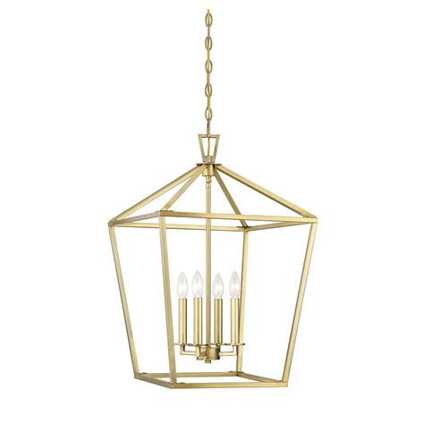 Savoy House Townsend Warm Brass Four Light Pendant Bellacor Lantern