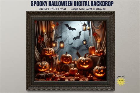 Spooky Halloween Digital Backdrop Graphic by Lazy Sun · Creative Fabrica