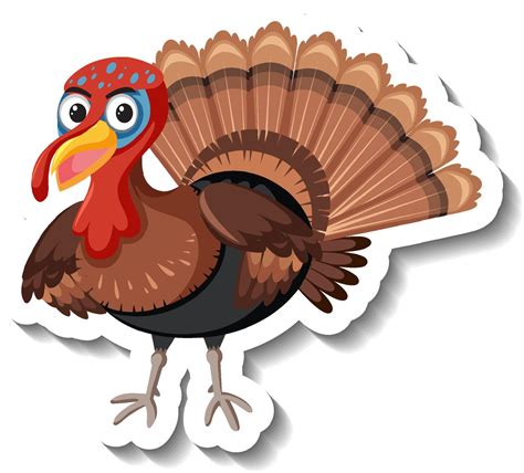 Isolated Turkey Sticker On White Background 3863942 Vector Art At Vecteezy