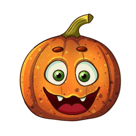 Иллюстрация Веселая тыква в стиле декоративный, детский, персонажи