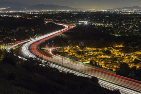 Los Angeles Freeway Route 118 Night Stock Image - Image of santa, hill: 109051315