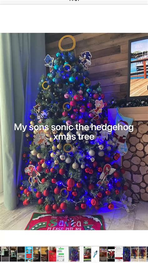 My sons sonic the hedgehog xmas tree | Xmas tree, Hedgehog christmas ...