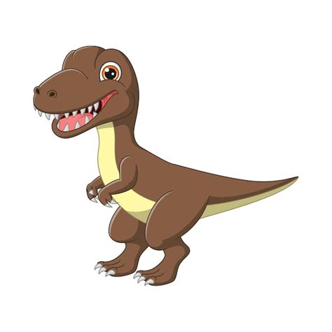 Tyrannosaurus Rex Dinosaurio Marr N De Dibujos Animados Vector Premium