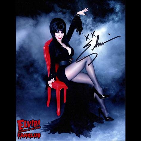 Elvira Autographed Fan Club Photo Elviras Bootique