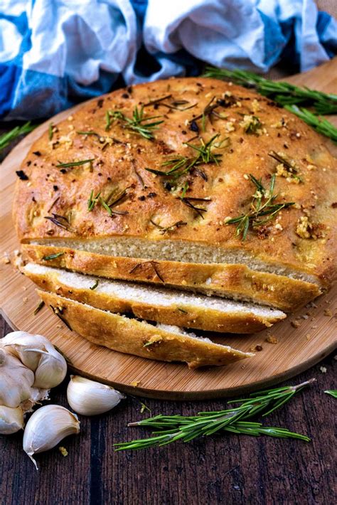 Garlic And Rosemary Focaccia Hungry Healthy Happy