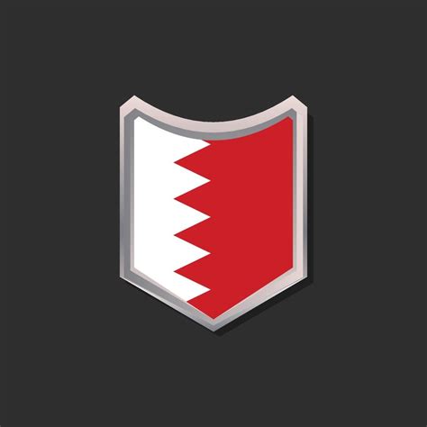 Illustration Of Bahrain Flag Template Vector Art At Vecteezy