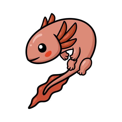 Cute Axolotl Cartoon Vector Illustration Vector Art At Vecteezy