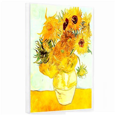 Quadro Doze Girass Is Van Gogh X Cm P Ster Mdf Moldura Filete