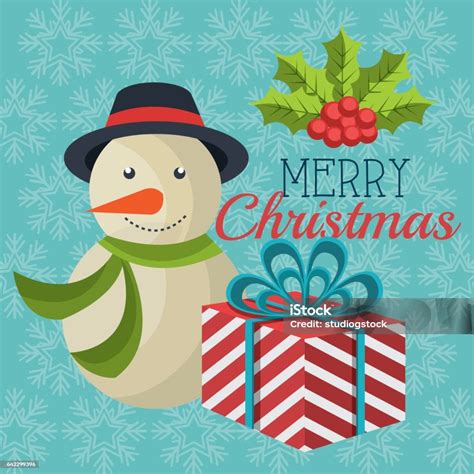 Merry Christmas Colorful Card Design Stock Illustration Download