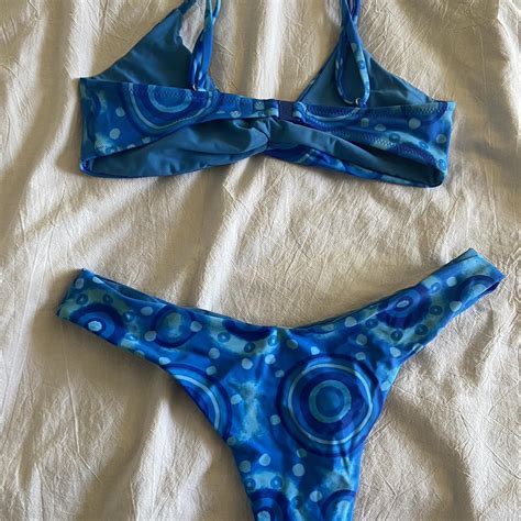 Black Bough Bikini Set Size Small Too And Bottoms Depop