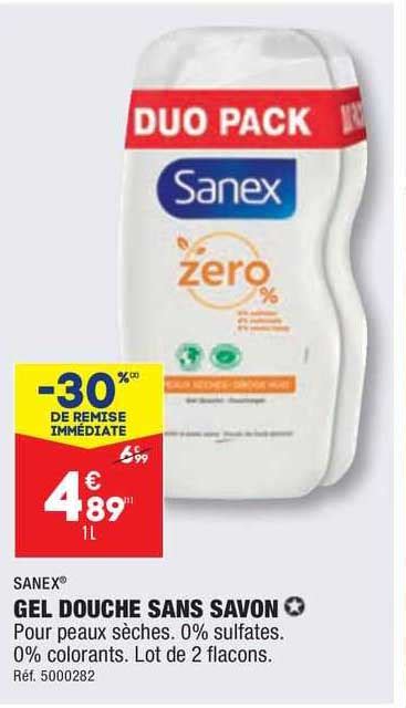 Promo Gel Douche Sans Savon Sanex Chez Aldi Icatalogue Fr