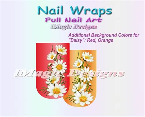 Nail Wraps Waterslide Full Nail Art Decals Stickers Cherry Etsy