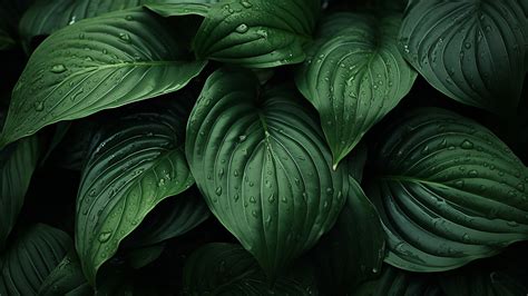 Wallpaper Leaves Green IOS 17 OS 25003