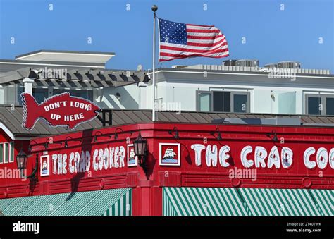 Newport Beach California Oct Signs Atop The Crab Cooker