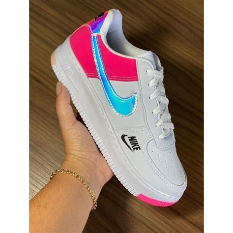 Tenis Nike Air Force Holografico F Mega Qualidade Shopee Brasil