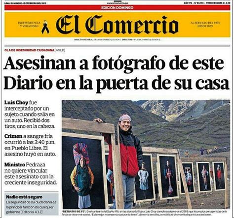 La del diario El Comercio de Lima hoy esa portada que ningún periódico