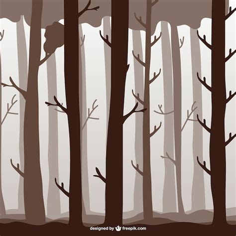 Free Vector | Forest trees illustration