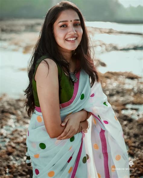 Actress Anikha Surendran Looks Cute In Saree Stills Viral On Instagram